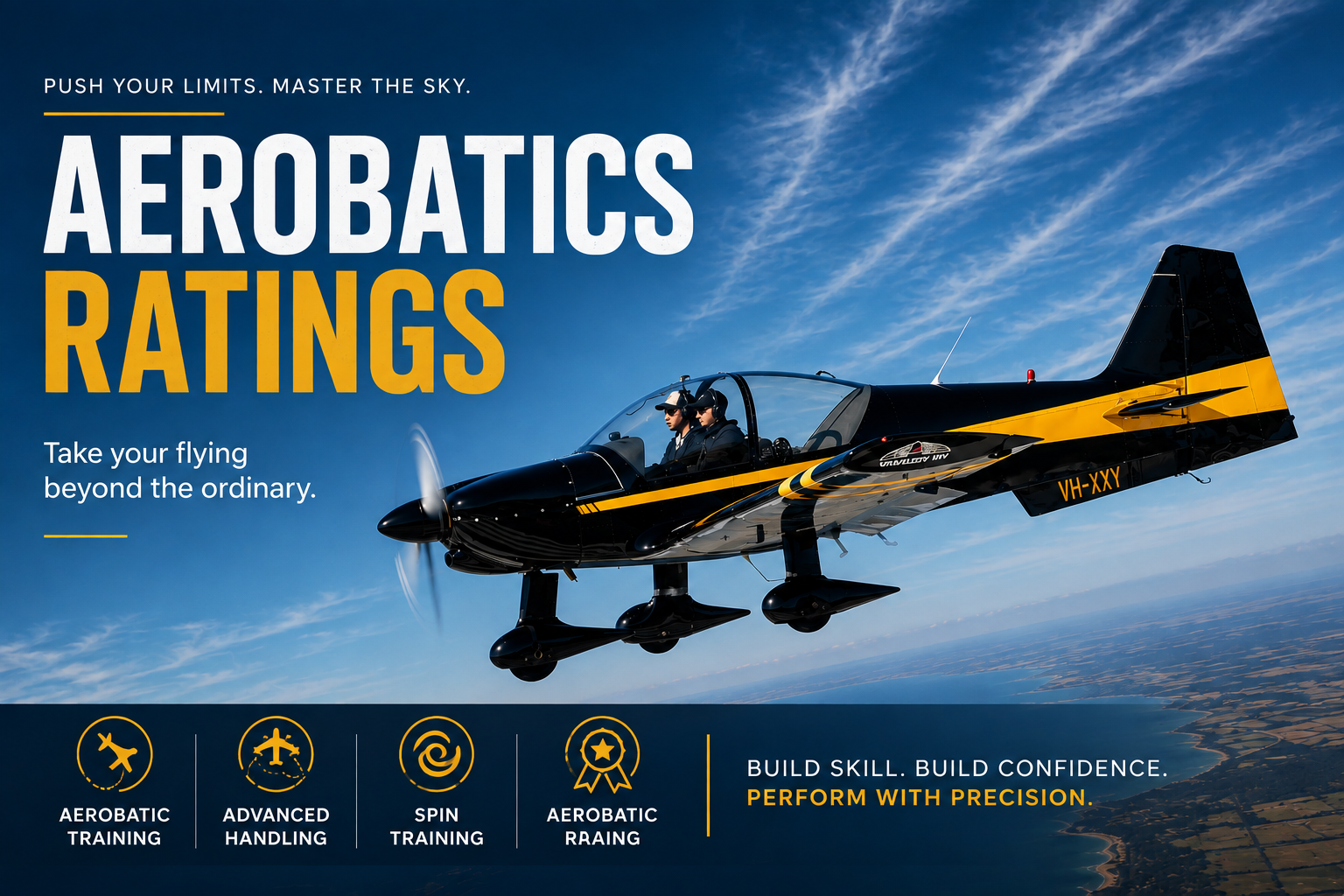 Aerobatics endorsements — aerobatic aircraft in flight